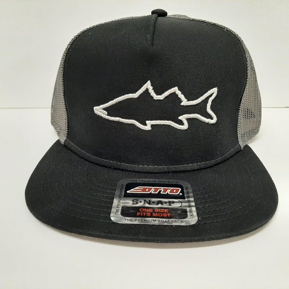 Snook Puff Embroidered Trucker Baseball Cap hat OTTO SNAP - Picture 1 of 4